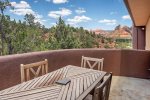 Dine alfresco under the Sedona skies ... there are views from every angle in this home